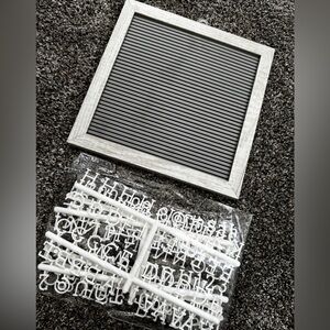 Rustic Gray Letter Board with Wooden Frame and lettering never used